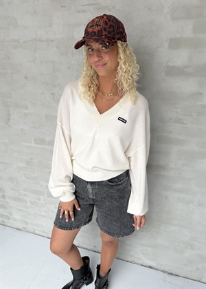 Knit v-neck sweater Bright White ROTATE By Birger Christensen 